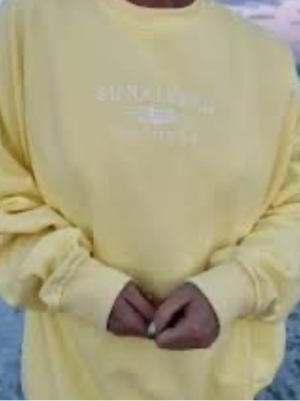 Sunkissedcoconut Embroider Oversized Crewneck Sweatshirt